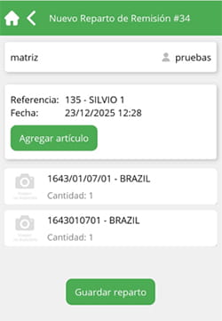 erp conexión app móvil