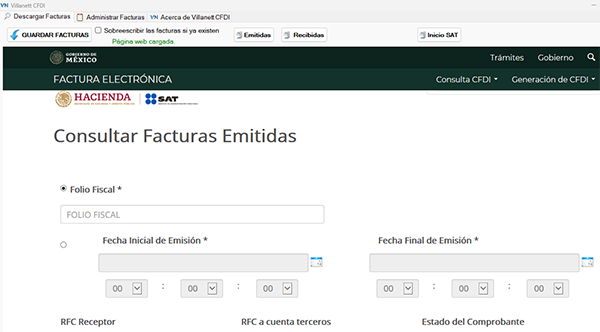 Descarga las Facturas desde la página del SAT