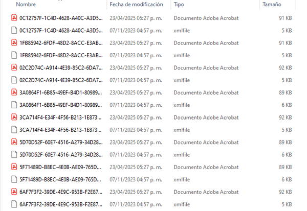 Guarda los XML en tu computadora y Genera los archivos PDF
