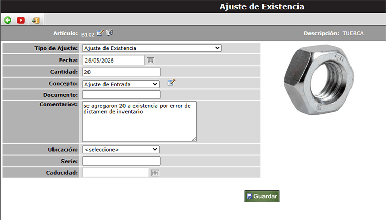 Control de Inventario