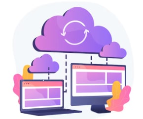 computadoras en la nube