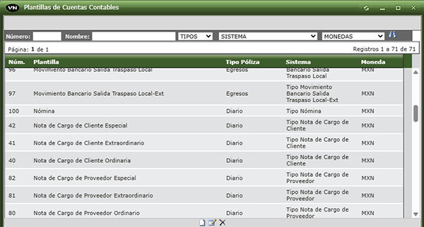 Utilizar Plantillas Contables