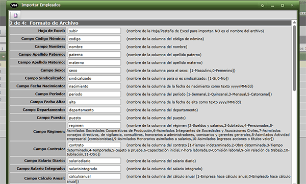 Prepara el listado de empleados y súbelo por Excel