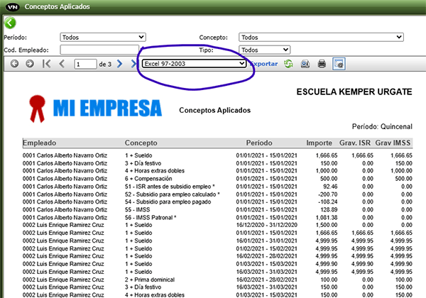 Utiliza Excel para Importar y Exportar datos