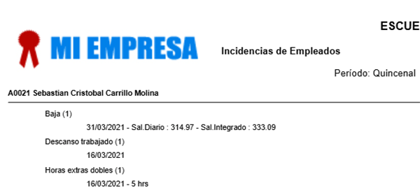 incidencias