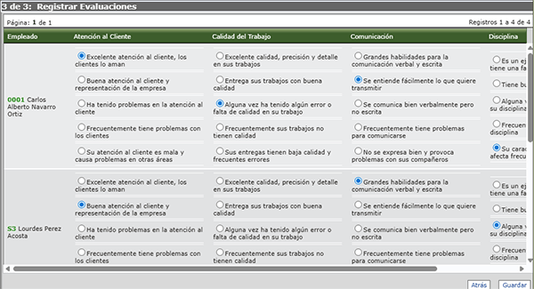 Evaluaciones de Desempeño