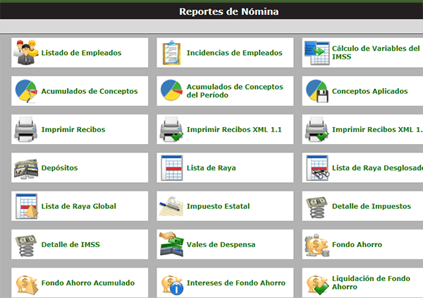 reportes de nómina
