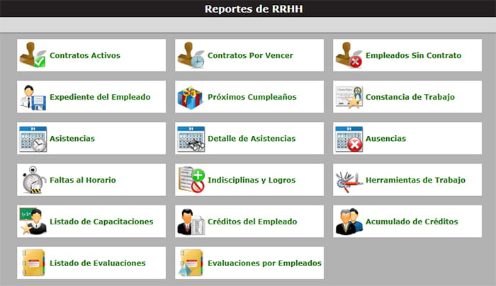 reportes de recursos humanos
